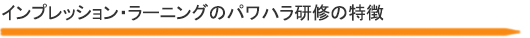 インプレッション・ラーニングのパワハラ研修の特徴